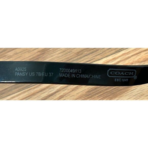 Coach Pansy Women Black Jelly Sandals Flats T-Strap Thong Flip Flops A0925 7B - Picture 5 of 6